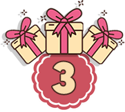 Three gifts badge