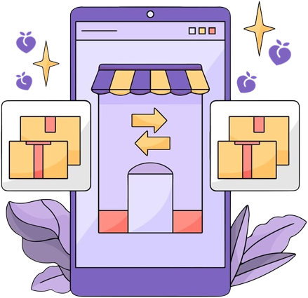 Mobile with new products notify illustration