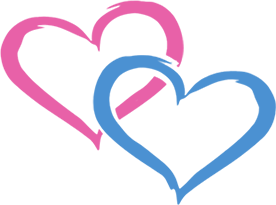 Female and male hearts