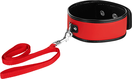 Bondage περιλαίμιο με λουρί