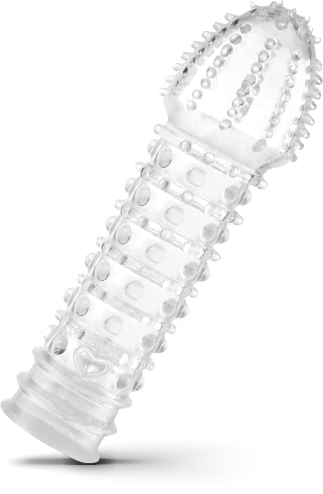 Διάφανη προέκταση πέους με ραβδώσεις