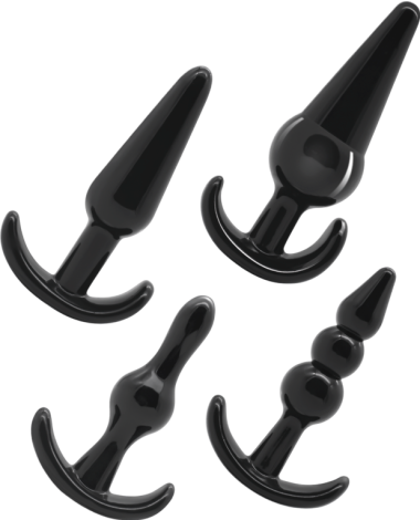 Σετ πρωκτικές σφήνες από tpe σε μαύρο χρώμα