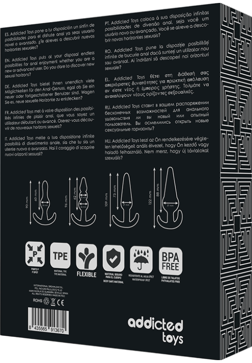 Σετ πρωκτικές σφήνες από tpe σε μαύρο χρώμα