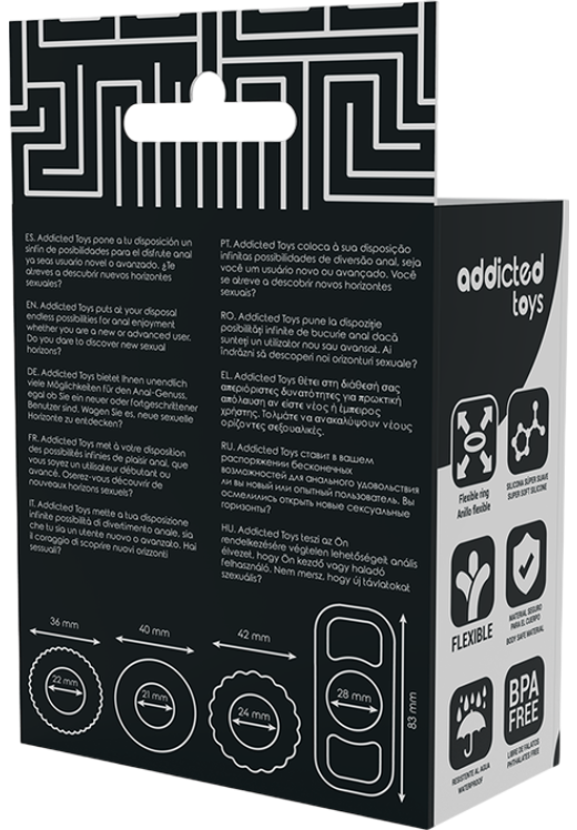 Σετ δαχτυλίδια πέους από σιλικόνη σε μαύρο χρώμα