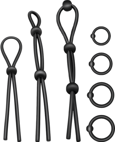 Ρυθμιζόμενο δαχτυλίδι από σιλικόνη σε μαύρο χρώμα