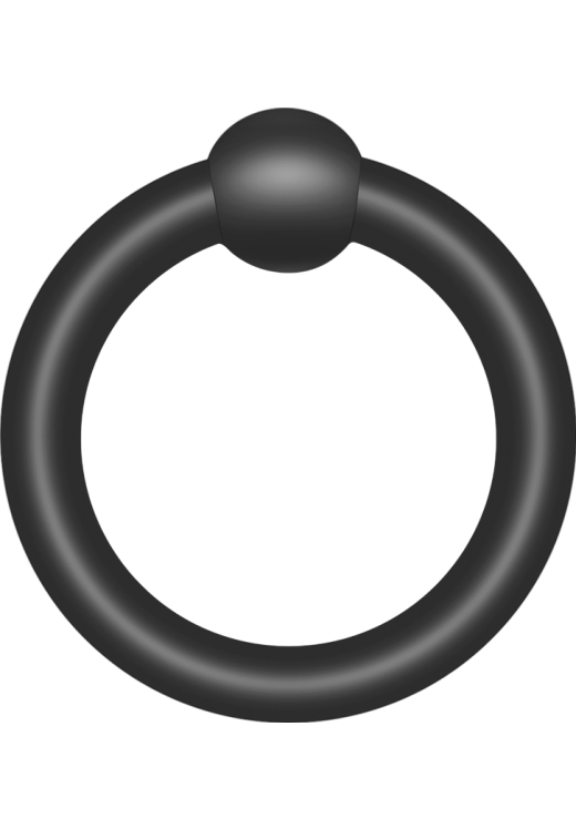 Ρυθμιζόμενο δαχτυλίδι από σιλικόνη σε μαύρο χρώμα