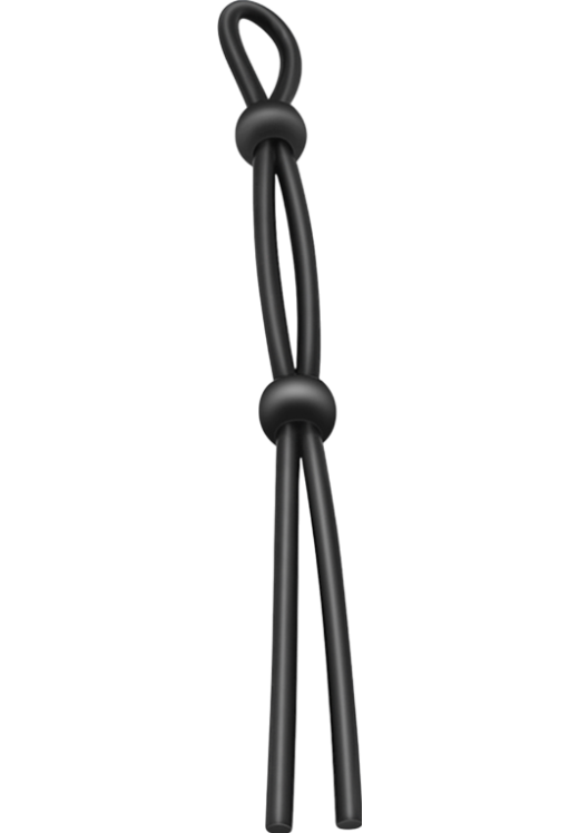 Ρυθμιζόμενο δαχτυλίδι από σιλικόνη σε μαύρο χρώμα