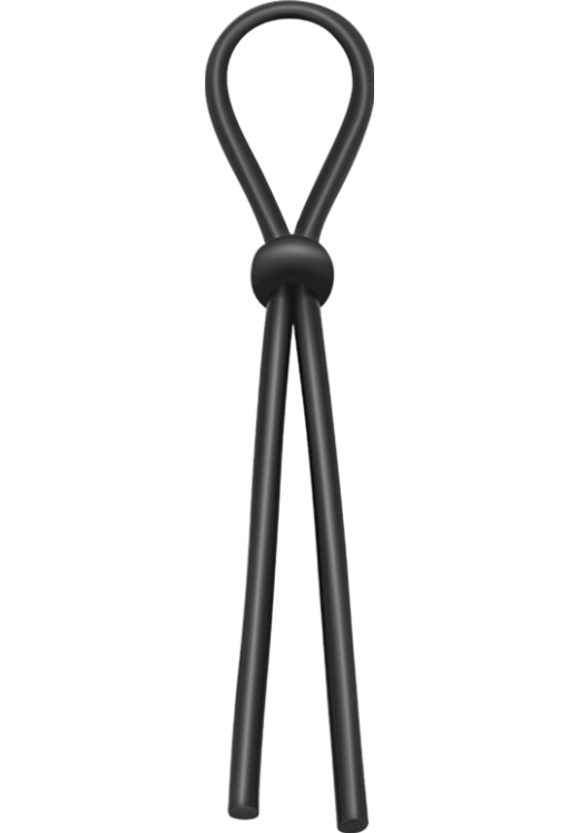 Ρυθμιζόμενο δαχτυλίδι από σιλικόνη σε μαύρο χρώμα