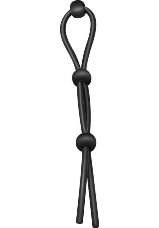 Ρυθμιζόμενο δαχτυλίδι από σιλικόνη σε μαύρο χρώμα