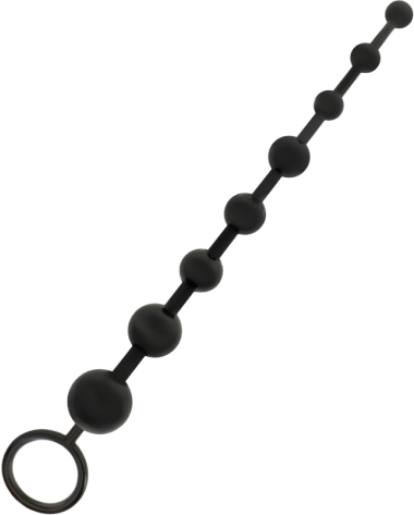 Πρωκτικές μπίλιες από tpr σε μαύρο χρώμα, μήκους 29 εκ,