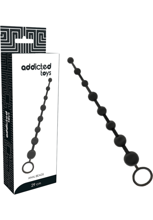 Πρωκτικές μπίλιες από tpr σε μαύρο χρώμα, μήκους 29 εκ,