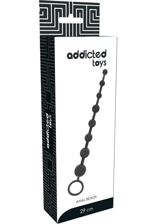 Πρωκτικές μπίλιες από tpr σε μαύρο χρώμα, μήκους 29 εκ,