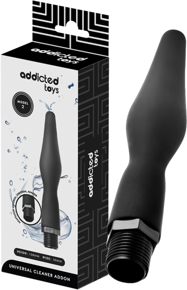 Πρωκτικό κλύσμα από σιλικόνη σε μαύρο χρώμα, μήκους 15,8 εκ. και μέγιστης διαμέτρου 3 εκ.