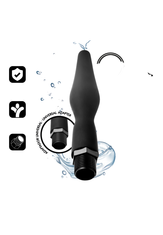 Πρωκτικό κλύσμα από σιλικόνη σε μαύρο χρώμα, μήκους 15,8 εκ. και μέγιστης διαμέτρου 3 εκ.