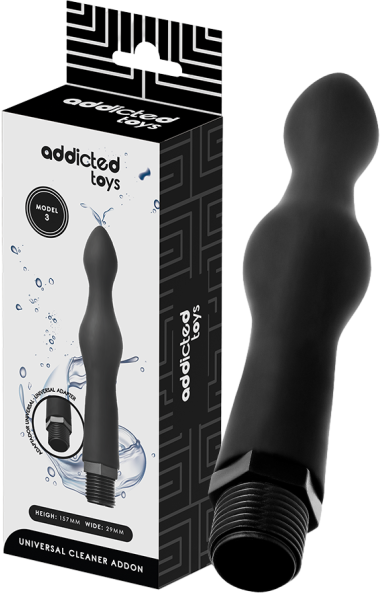 Πρωκτικό κλύσμα από σιλικόνη σε μαύρο χρώμα, μήκους 15,7 εκ. και μέγιστης διαμέτρου 2,9 εκ.