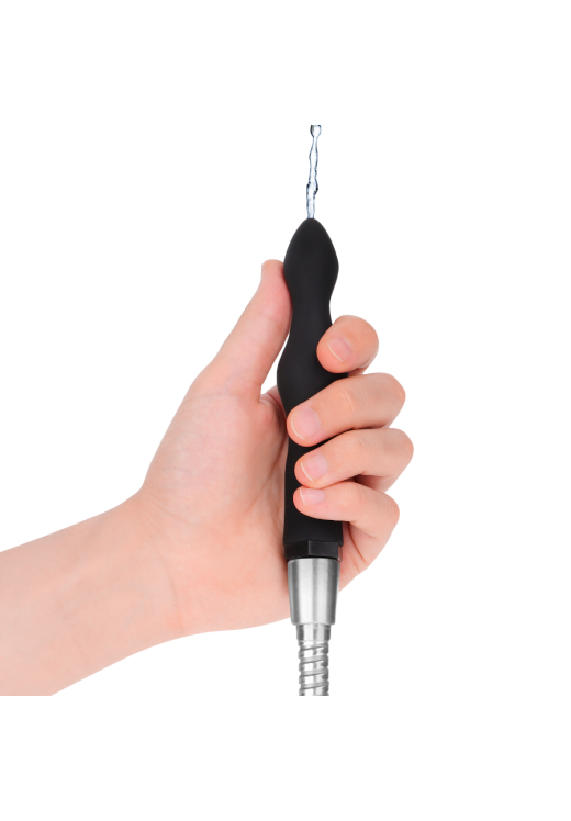 Πρωκτικό κλύσμα από σιλικόνη σε μαύρο χρώμα, μήκους 15,7 εκ. και μέγιστης διαμέτρου 2,9 εκ.