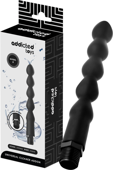 Πρωκτικό κλύσμα από σιλικόνη σε μαύρο χρώμα, μήκους 22,5 εκ. και μέγιστης διαμέτρου 2,6 εκ.