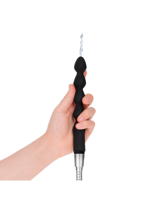 Πρωκτικό κλύσμα από σιλικόνη σε μαύρο χρώμα, μήκους 22,5 εκ. και μέγιστης διαμέτρου 2,6 εκ.