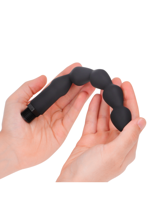 Πρωκτικό κλύσμα από σιλικόνη σε μαύρο χρώμα, μήκους 22,5 εκ. και μέγιστης διαμέτρου 2,6 εκ.