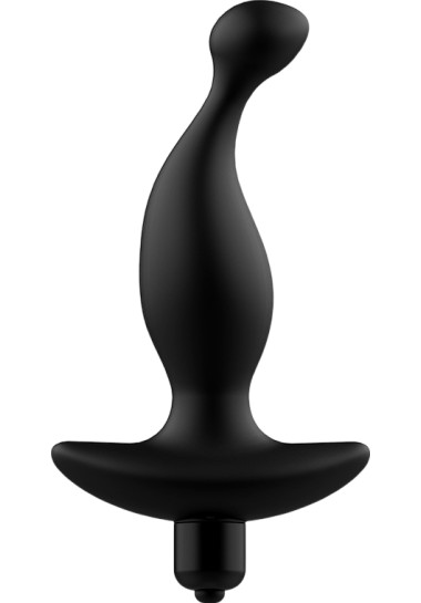 Addicted Toys Anal Massager 15 cm Πρωκτικός δονητής από σιλικόνη σε μαύρο χρώμα, μήκους 15,7 εκ. και μέγιστης διαμέτρου 8,2 εκ.