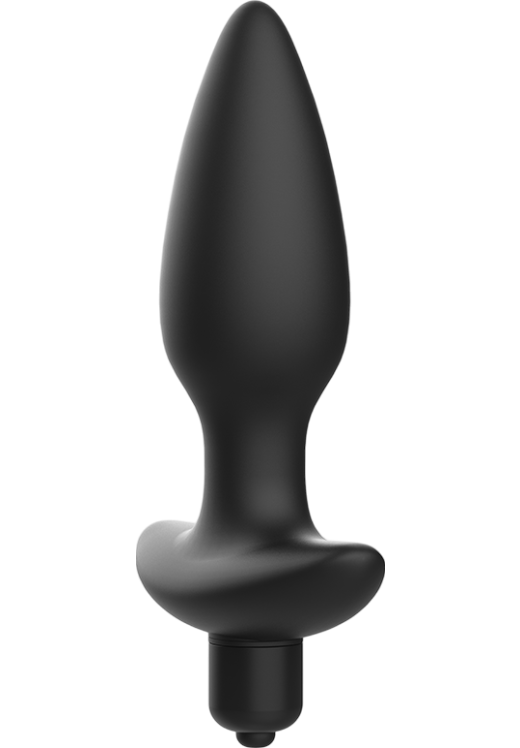 Δονούμενη σφήνα από σιλικόνη σε μαύρο χρώμα, μήκους 14,5 εκ. και μέγιστης διαμέτρου 8,4 εκ. (βάση)