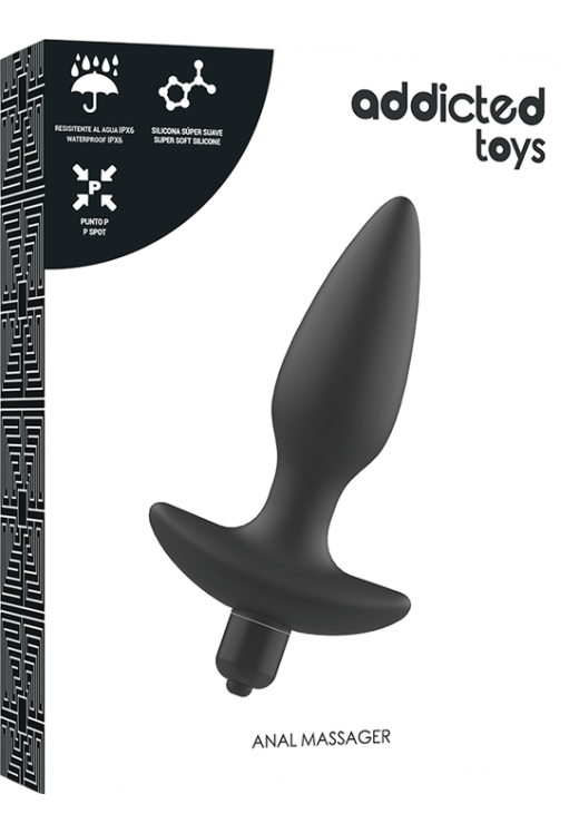 Δονούμενη σφήνα από σιλικόνη σε μαύρο χρώμα, μήκους 14,5 εκ. και μέγιστης διαμέτρου 8,4 εκ. (βάση)