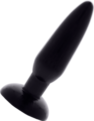 Πρωκτική σφήνα από tpe σε μαύρο χρώμα, μήκους 13,5 εκ. και μέγιστης διαμέτρου 4 εκ.