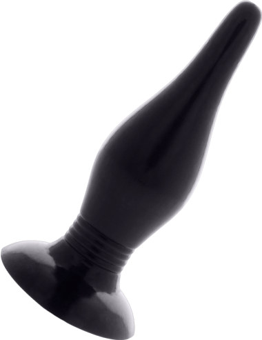 Πρωκτική σφήνα από tpe σε μαύρο χρώμα, μήκους 14,5 εκ. και μέγιστης διαμέτρου 4 εκ.
