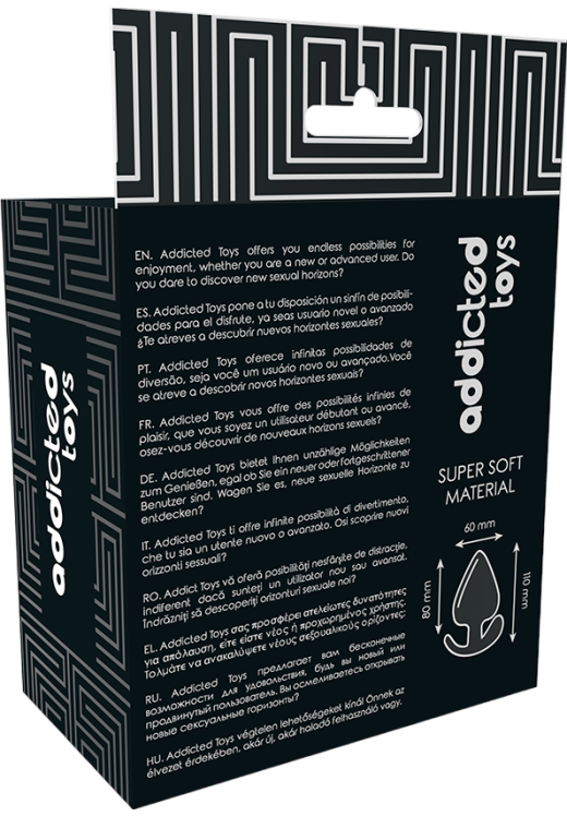 Πρωκτική σφήνα από tpe σε μαύρο χρώμα, μήκους 11 εκ. και μέγιστης διαμέτρου 6 εκ.