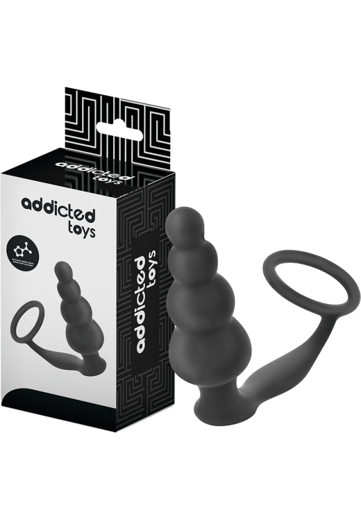 Σφήνα προστάτη από σιλικόνη σε μαύρο χρώμα, μήκους 10,5 εκ. και μέγιστης διαμέτρου 3,5 εκ.