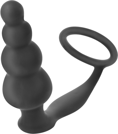 Σφήνα Προστάτη  Anal Plug With Ring Silicone Model 5 10,5 εκ.