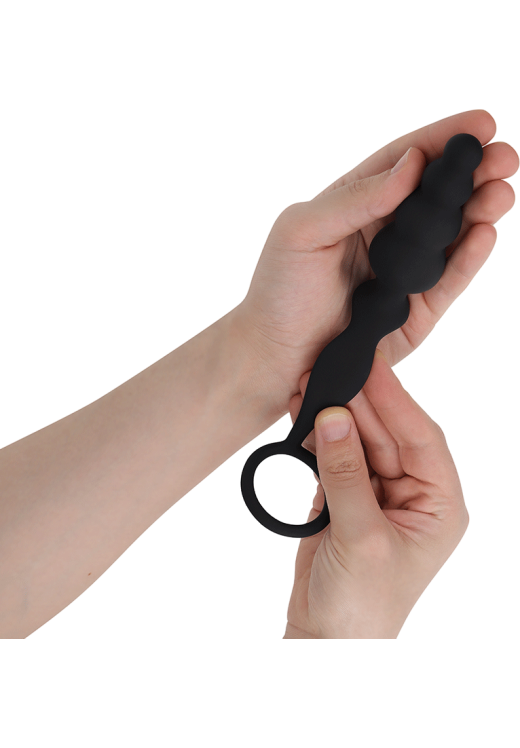 Σφήνα προστάτη από σιλικόνη σε μαύρο χρώμα, μήκους 10,5 εκ. και μέγιστης διαμέτρου 3,5 εκ.