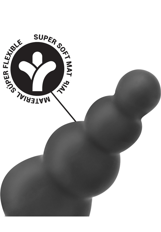 Σφήνα προστάτη από σιλικόνη σε μαύρο χρώμα, μήκους 10,5 εκ. και μέγιστης διαμέτρου 3,5 εκ.