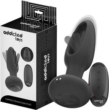 Remote Δονούμενη Σφήνα  Anal Plug With Vibrating Tongue And Control 13 εκ.