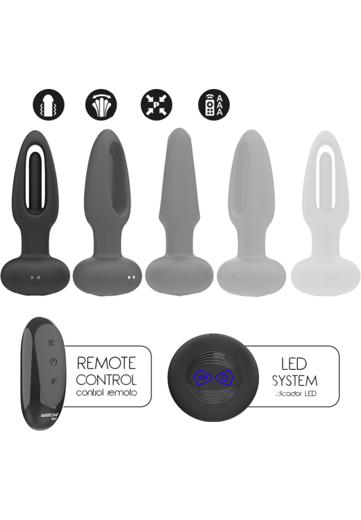 Δονούμενη σφήνα από σιλικόνη σε μαύρο χρώμα, μήκους 13 εκ. και μέγιστης διαμέτρου 6 εκ. με τηλεχειριζόμενο χειρισμό