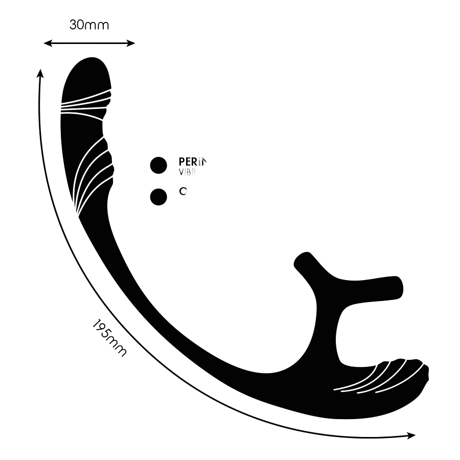 Σφήνα προστάτη από σιλικόνη σε μαύρο χρώμα, μήκους 19,5 εκ. και μέγιστης διαμέτρου 3 εκ. με τηλεχειριζόμενο χειρισμό