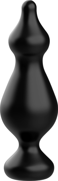 Πρωκτική σφήνα από σιλικόνη σε μαύρο χρώμα, μήκους 13,6 εκ. και μέγιστης διαμέτρου 4,5 εκ.