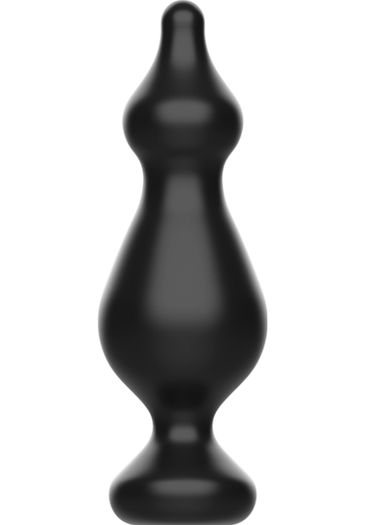 Πρωκτική σφήνα από σιλικόνη σε μαύρο χρώμα, μήκους 13,6 εκ. και μέγιστης διαμέτρου 4,5 εκ.