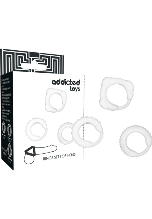 Σετ δαχτυλίδια πέους από tpr σε διάφανο χρώμα