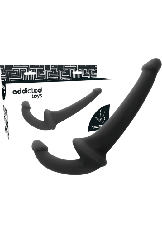 Στράπλες στραπόν από σιλικόνη σε μαύρο χρώμα, μήκους 11,5 εκ και μέγιστης διαμέτρου 2 εκ.