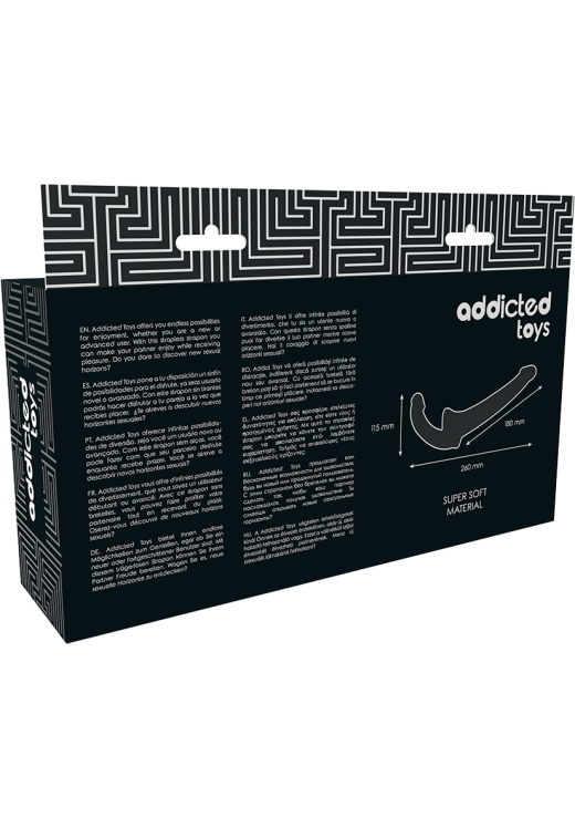 Στράπλες στραπόν από σιλικόνη σε μαύρο χρώμα, μήκους 11,5 εκ και μέγιστης διαμέτρου 2 εκ.