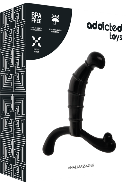 Dildo προστάτη από tpr σε μαύρο χρώμα, μήκους 11,3 εκ. και μέγιστης διαμέτρου 2,6 εκ.