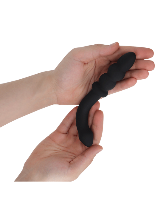 Πρωκτικό dildo από σιλικόνη σε μαύρο χρώμα, μήκους 19 εκ. και μέγιστης διαμέτρου 3 εκ.