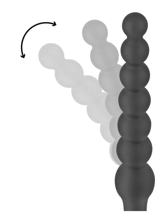 Πρωκτικές μπίλιες από σιλικόνη σε μαύρο χρώμα, μήκους 24 εκ. και μέγιστης διαμέτρου 3,3 εκ.