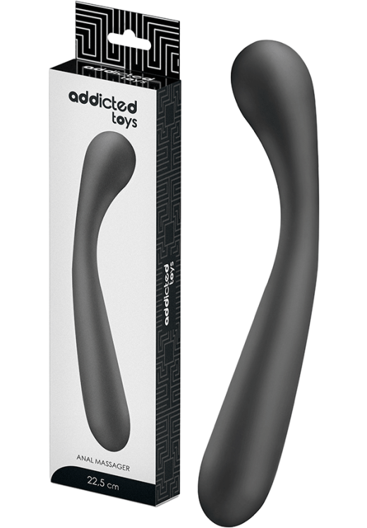 Πρωκτικό dildo από σιλικόνη σε μαύρο χρώμα, μήκους 22,5 εκ. και μέγιστης διαμέτρου 3,2 εκ