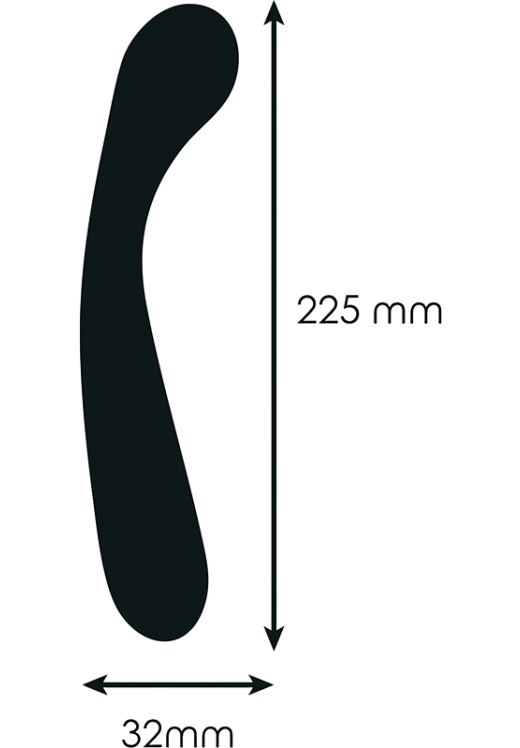 Πρωκτικό dildo από σιλικόνη σε μαύρο χρώμα, μήκους 22,5 εκ. και μέγιστης διαμέτρου 3,2 εκ