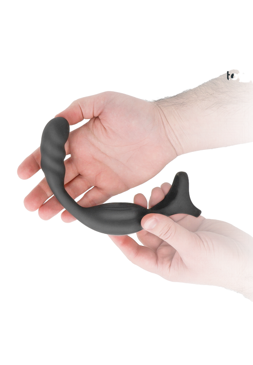 Dildo προστάτη από σιλικόνη σε μαύρο χρώμα, μήκους 12,2 εκ. και μέγιστης διαμέτρου 3,6 εκ. με τηλεχειριζόμενο χειρισμό