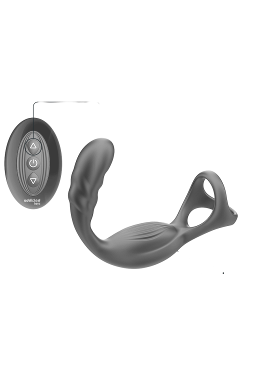 Dildo προστάτη από σιλικόνη σε μαύρο χρώμα, μήκους 12,2 εκ. και μέγιστης διαμέτρου 3,6 εκ. με τηλεχειριζόμενο χειρισμό