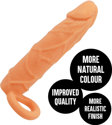 Προέκταση πέους από tpr σε φυσικό χρώμα, μήκους 18 εκ. και μέγιστης διαμέτρου 3,6 εκ.