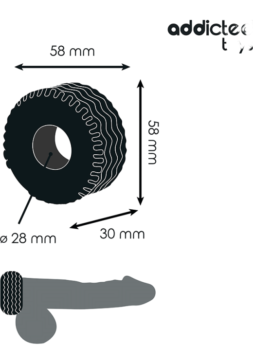 Δαχτυλίδι πέους σε μαύρο χρώμα